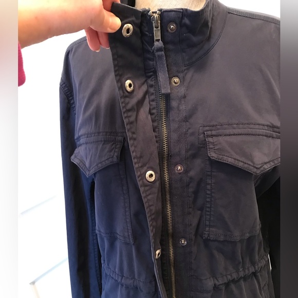 Style & Co Twill utility jacket in navy blue - Picture 6 of 12
